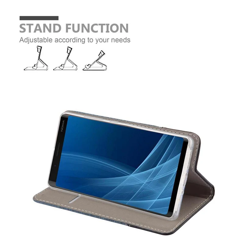 Cadorabo Hülle kompatibel mit Nokia 8 Sirocco Schutzhülle mit Magnetverschluss, Standfunktion und Kartenfach