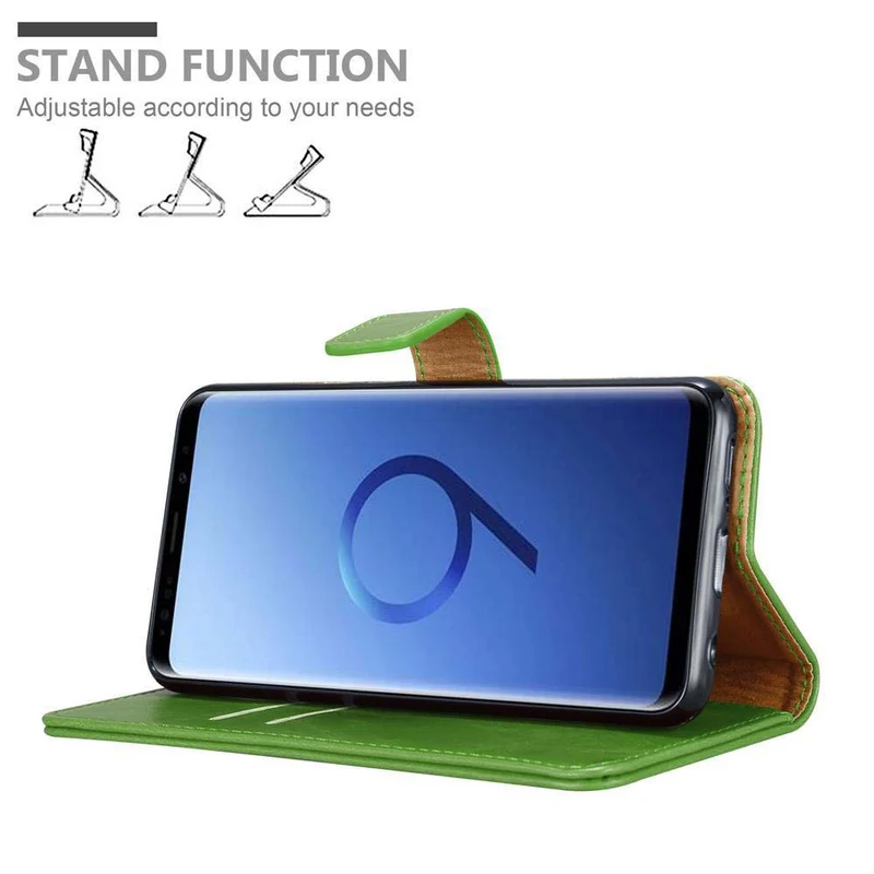 Cadorabo Hülle kompatibel mit Samsung Galaxy S9 Schutzhülle mit Magnetverschluss, Standfunktion und Kartenfach
