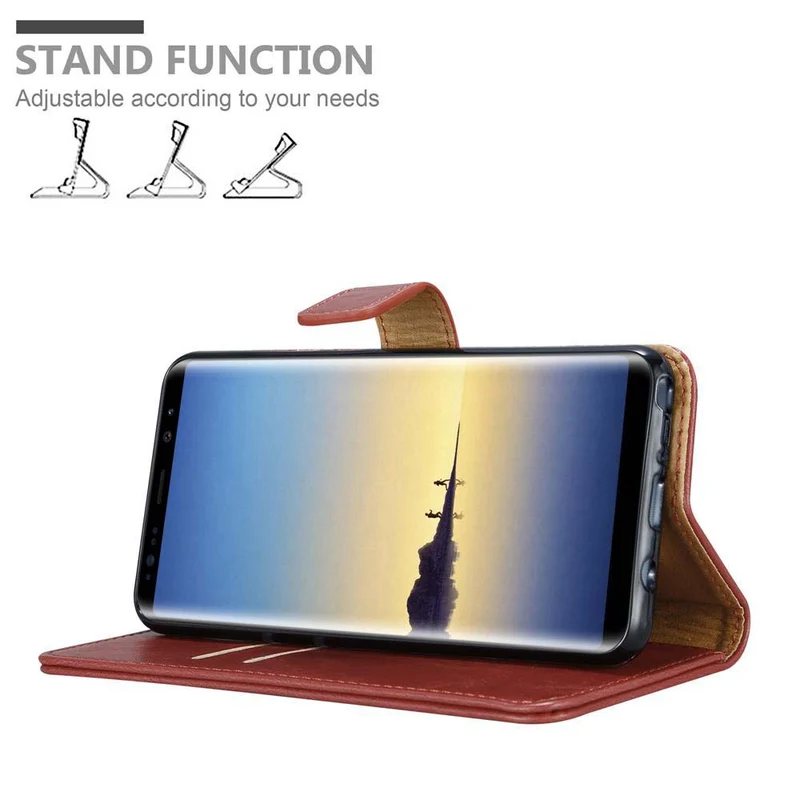 Cadorabo Hülle kompatibel mit Samsung Galaxy NOTE 8 Schutzhülle mit Magnetverschluss, Standfunktion und Kartenfach