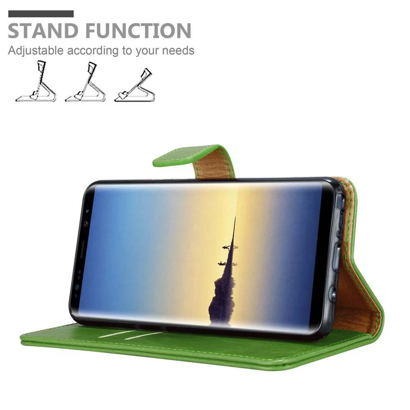 Cadorabo Hülle kompatibel mit Samsung Galaxy NOTE 8 Schutzhülle mit Magnetverschluss, Standfunktion und Kartenfach