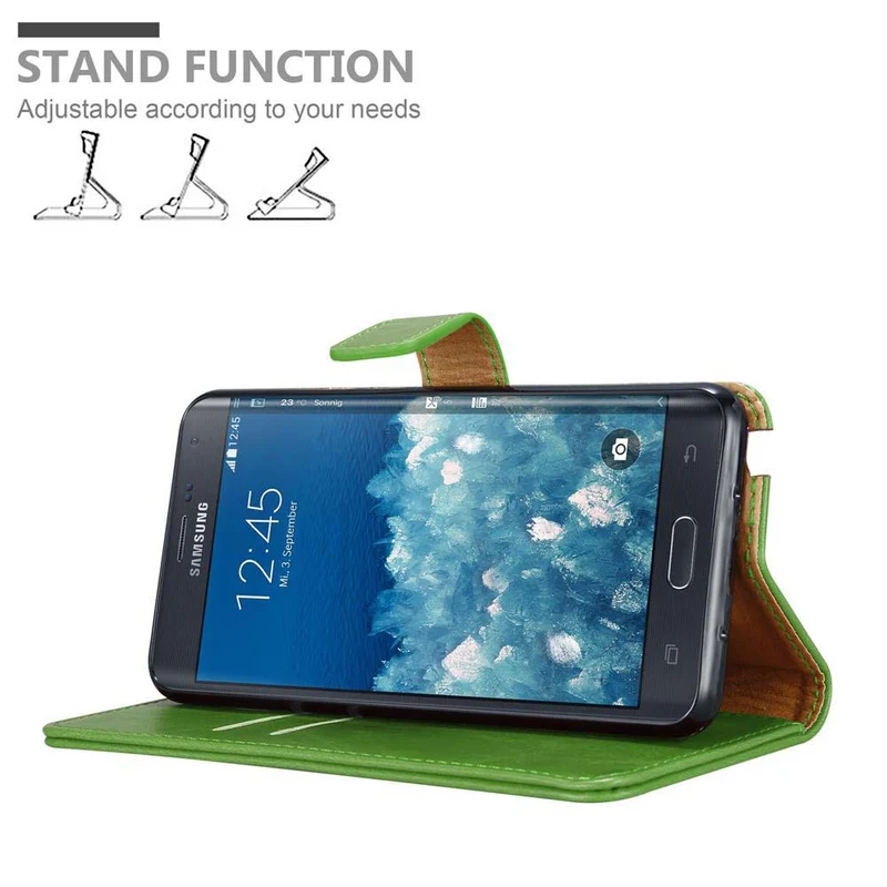 Cadorabo Hülle kompatibel mit Samsung Galaxy NOTE EDGE Schutzhülle mit Magnetverschluss, Standfunktion und Kartenfach