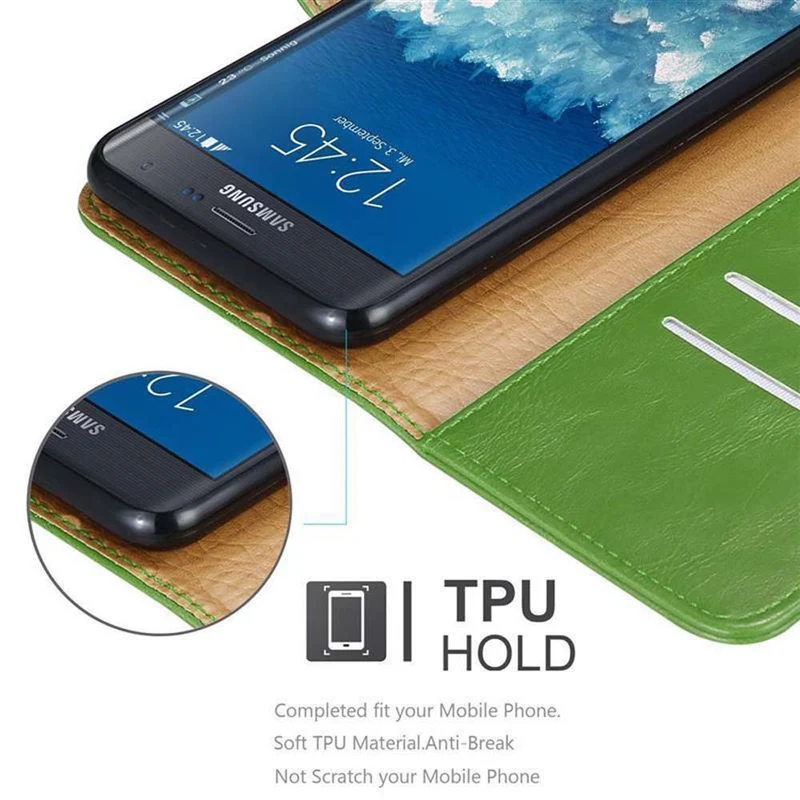 Cadorabo Hülle kompatibel mit Samsung Galaxy NOTE EDGE Schutzhülle mit Magnetverschluss, Standfunktion und Kartenfach