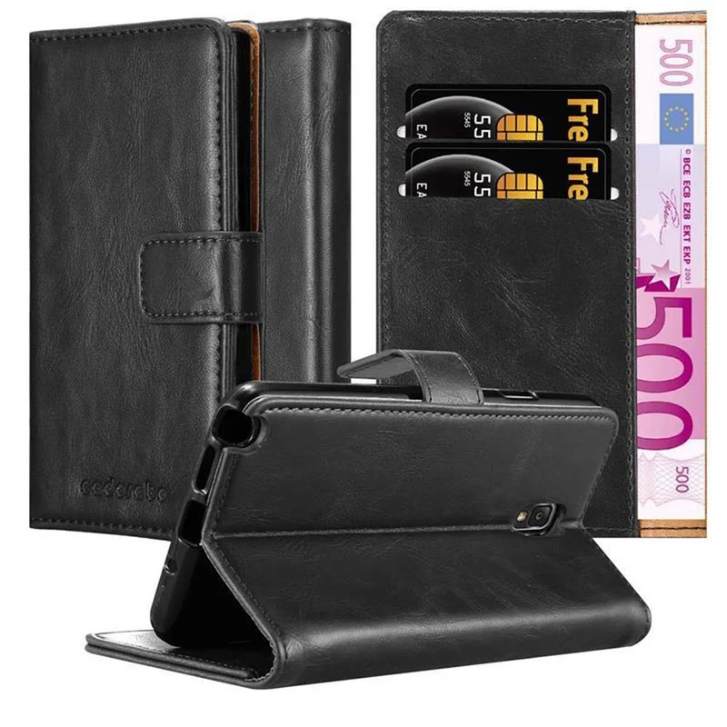 Cadorabo Hülle kompatibel mit Samsung Galaxy NOTE 3 NEO Schutzhülle mit Magnetverschluss, Standfunktion und Kartenfach