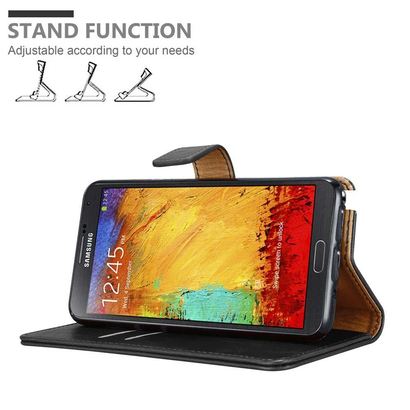 Cadorabo Hülle kompatibel mit Samsung Galaxy NOTE 3 NEO Schutzhülle mit Magnetverschluss, Standfunktion und Kartenfach