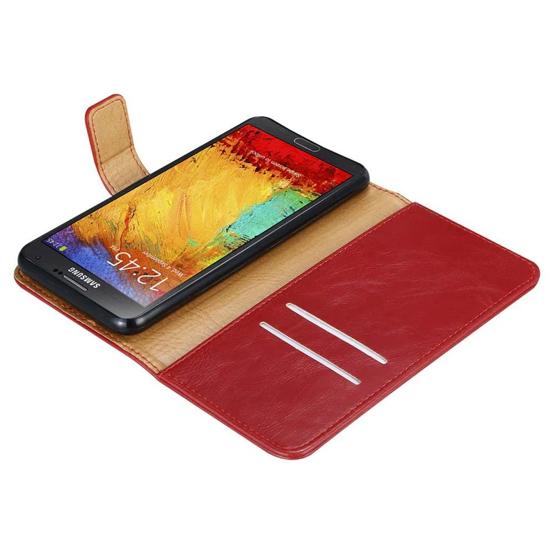 Cadorabo Hülle kompatibel mit Samsung Galaxy NOTE 3 NEO Schutzhülle mit Magnetverschluss, Standfunktion und Kartenfach