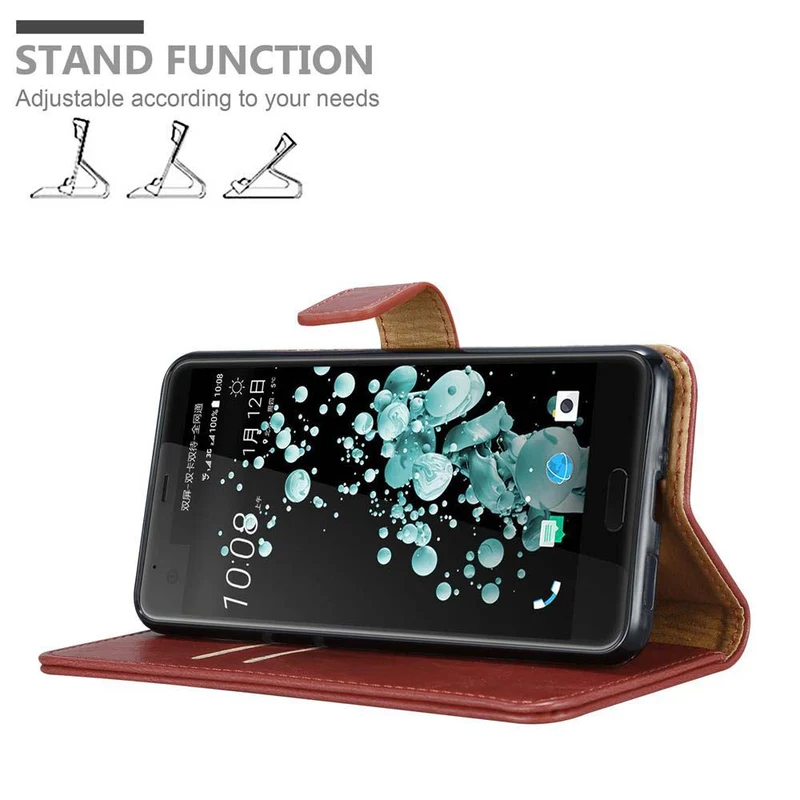 Cadorabo Hülle kompatibel mit HTC U ULTRA Schutzhülle mit Magnetverschluss, Standfunktion und Kartenfach
