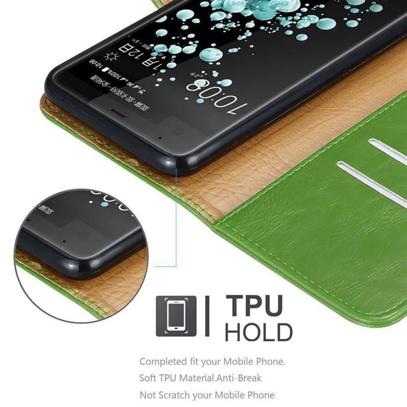 Cadorabo Hülle kompatibel mit HTC U ULTRA Schutzhülle mit Magnetverschluss, Standfunktion und Kartenfach
