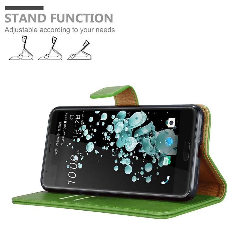 Cadorabo Hülle kompatibel mit HTC U ULTRA Schutzhülle mit Magnetverschluss, Standfunktion und Kartenfach