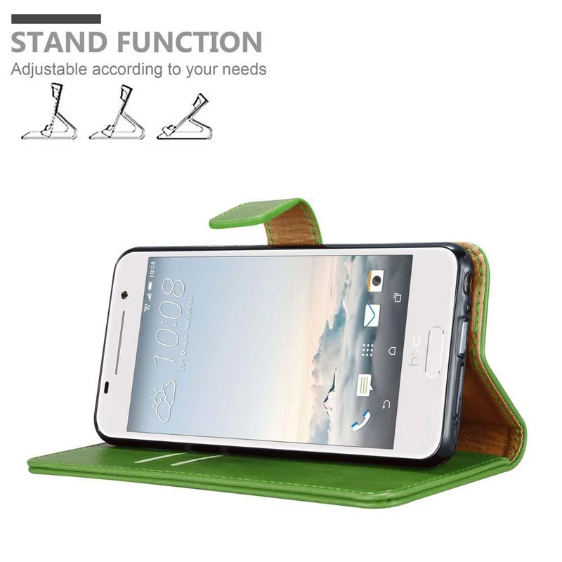 Cadorabo Hülle kompatibel mit HTC ONE A9 Schutzhülle mit Magnetverschluss, Standfunktion und Kartenfach