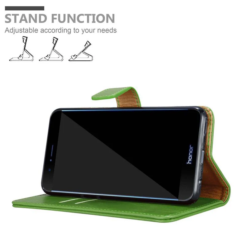 Cadorabo Hülle kompatibel mit Honor 8 PRO Schutzhülle mit Magnetverschluss, Standfunktion und Kartenfach