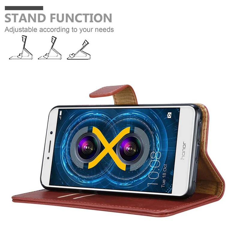 Cadorabo Hülle kompatibel mit Huawei MATE 9 LITE / GR5 2017 / Honor 6X Schutzhülle mit Magnetverschluss, Standfunktion und Kartenfach
