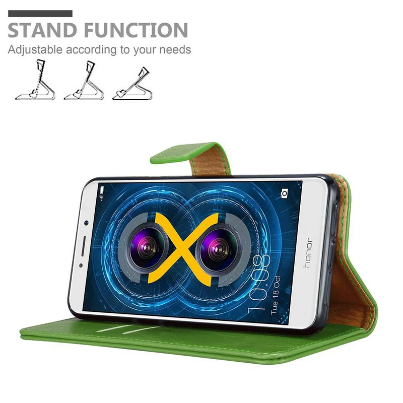 Cadorabo Hülle kompatibel mit Huawei MATE 9 LITE / GR5 2017 / Honor 6X Schutzhülle mit Magnetverschluss, Standfunktion und Kartenfach