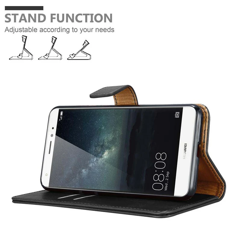 Cadorabo Hülle kompatibel mit Huawei MATE S Schutzhülle mit Magnetverschluss, Standfunktion und Kartenfach