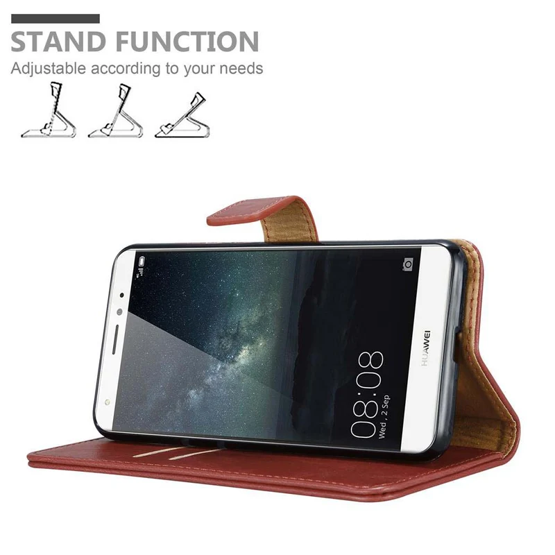 Cadorabo Hülle kompatibel mit Huawei MATE S Schutzhülle mit Magnetverschluss, Standfunktion und Kartenfach