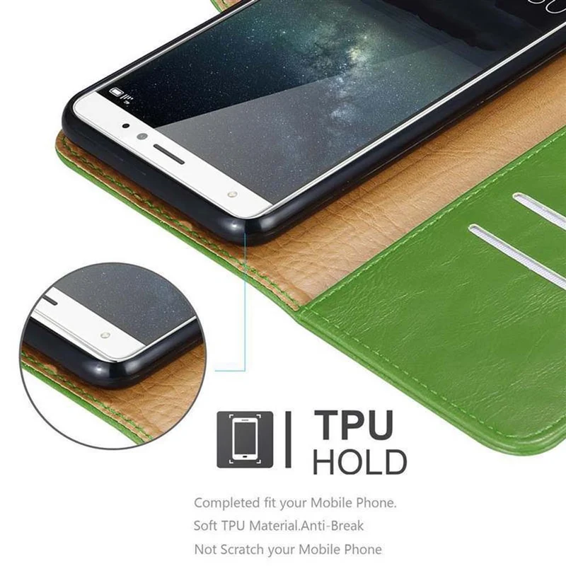 Cadorabo Hülle kompatibel mit Huawei MATE S Schutzhülle mit Magnetverschluss, Standfunktion und Kartenfach