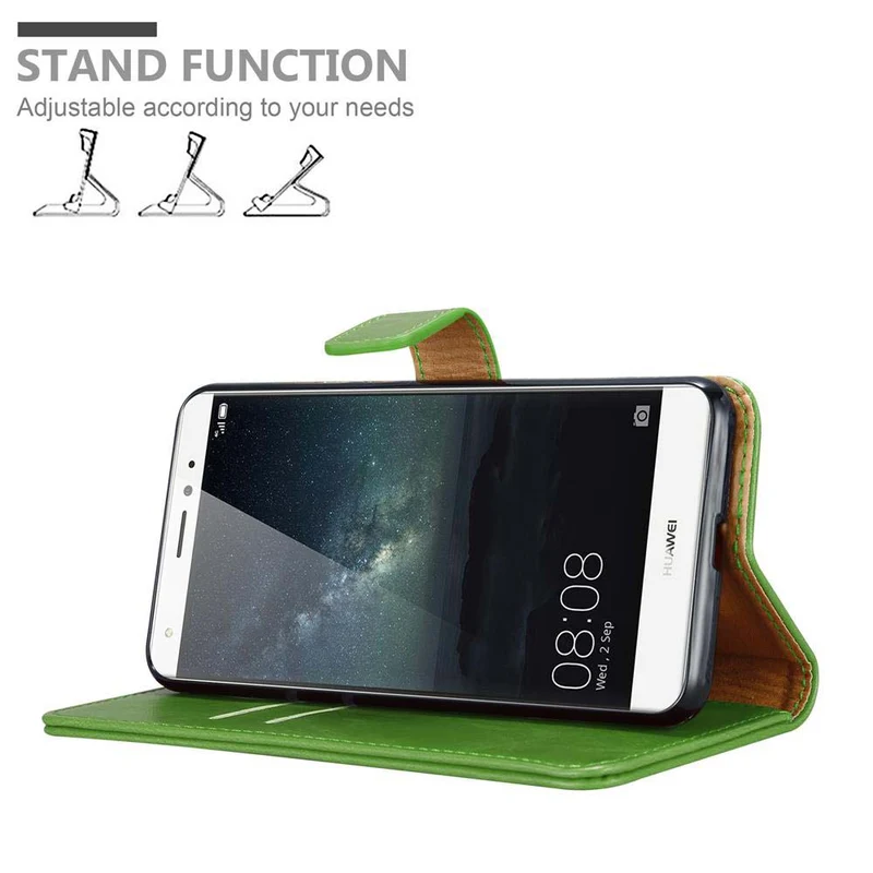Cadorabo Hülle kompatibel mit Huawei MATE S Schutzhülle mit Magnetverschluss, Standfunktion und Kartenfach