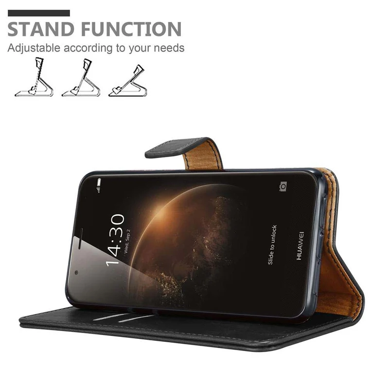 Cadorabo Hülle kompatibel mit Huawei ASCEND G7 PLUS / G8 / GX8 Schutzhülle mit Magnetverschluss, Standfunktion und Kartenfach