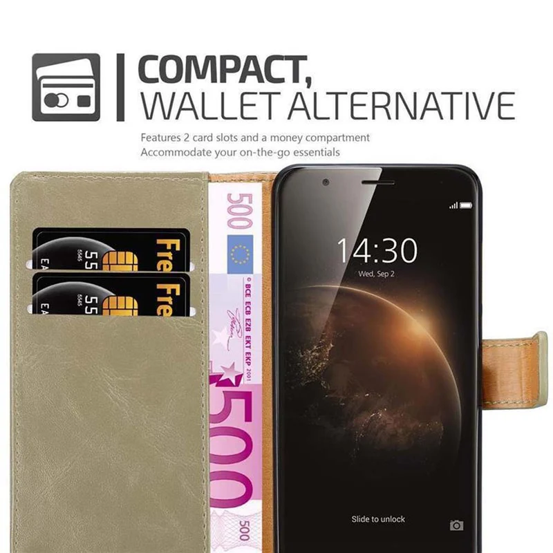Cadorabo Hülle kompatibel mit Huawei ASCEND G7 PLUS / G8 / GX8 Schutzhülle mit Magnetverschluss, Standfunktion und Kartenfach