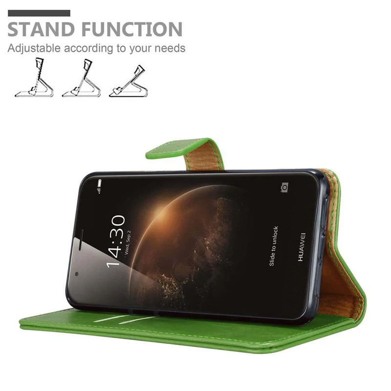 Cadorabo Hülle kompatibel mit Huawei ASCEND G7 PLUS / G8 / GX8 Schutzhülle mit Magnetverschluss, Standfunktion und Kartenfach