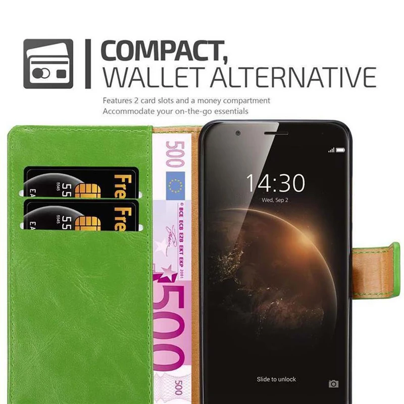 Cadorabo Hülle kompatibel mit Huawei ASCEND G7 PLUS / G8 / GX8 Schutzhülle mit Magnetverschluss, Standfunktion und Kartenfach