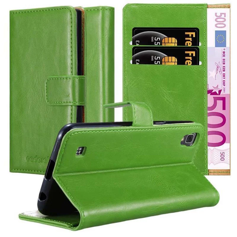 Cadorabo Hülle kompatibel mit LG X POWER Schutzhülle mit Magnetverschluss, Standfunktion und Kartenfach