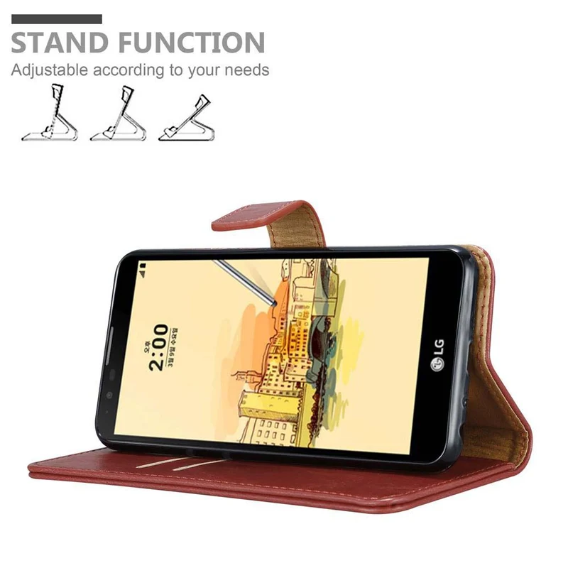 Cadorabo Hülle kompatibel mit LG STYLUS 2 Schutzhülle mit Magnetverschluss, Standfunktion und Kartenfach