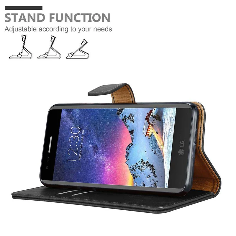 Cadorabo Hülle kompatibel mit LG K8 2017 Schutzhülle mit Magnetverschluss, Standfunktion und Kartenfach