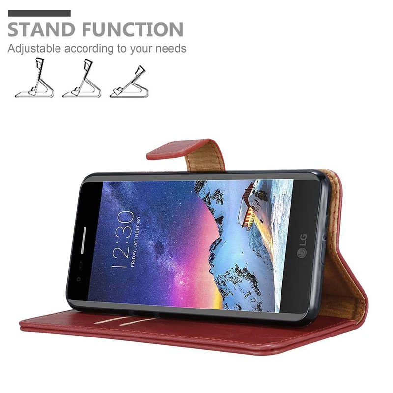 Cadorabo Hülle kompatibel mit LG K8 2017 Schutzhülle mit Magnetverschluss, Standfunktion und Kartenfach