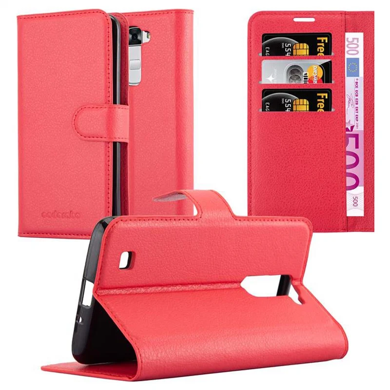 Cadorabo Hülle kompatibel mit LG K7 2016 Schutzhülle mit Magnetverschluss, Standfunktion und Kartenfach