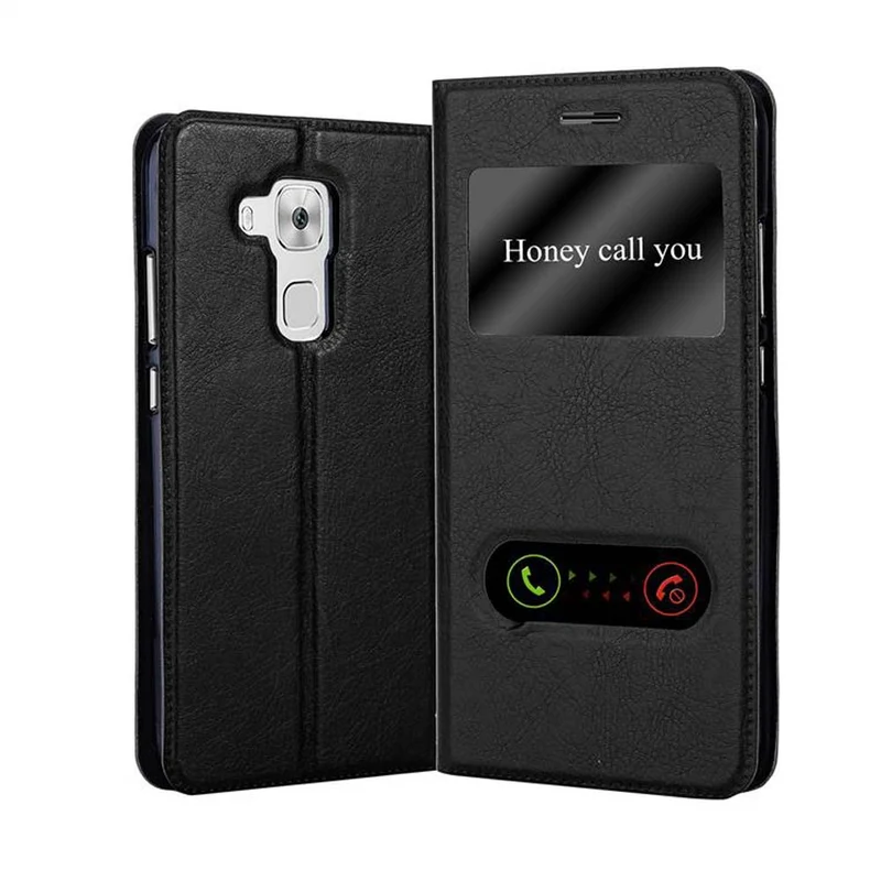 Cadorabo Hülle kompatibel mit Huawei NOVA PLUS Schutzhülle mit Magnetverschluss, Standfunktion und 2 Sichtfenstern
