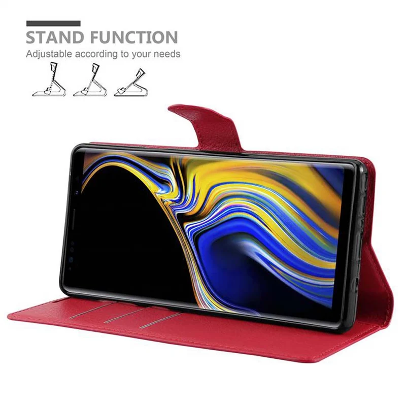 Cadorabo Hülle kompatibel mit Samsung Galaxy NOTE 9 Schutzhülle mit Magnetverschluss, Standfunktion und Kartenfach