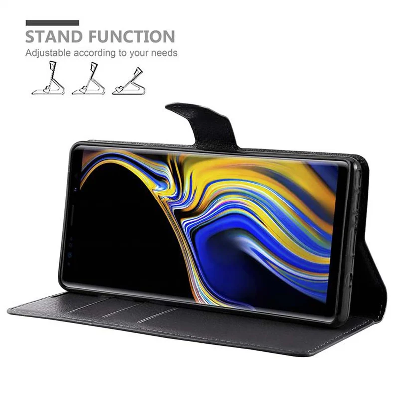Cadorabo Hülle kompatibel mit Samsung Galaxy NOTE 9 Schutzhülle mit Magnetverschluss, Standfunktion und Kartenfach