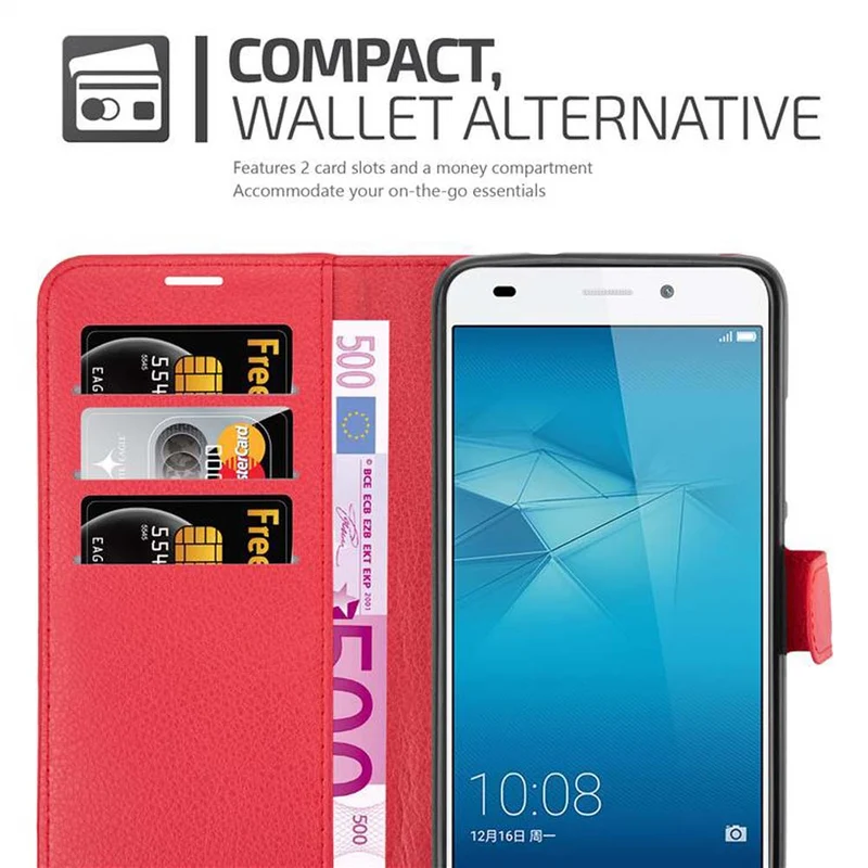Cadorabo Hülle kompatibel mit Honor 5C Schutzhülle mit Magnetverschluss, Standfunktion und Kartenfach