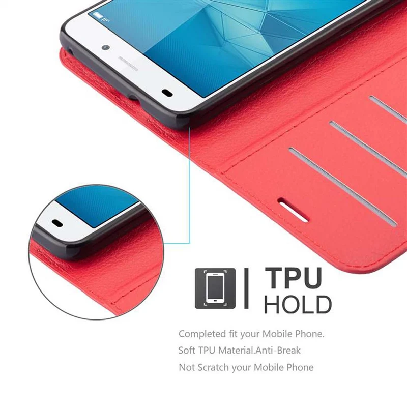 Cadorabo Hülle kompatibel mit Honor 5C Schutzhülle mit Magnetverschluss, Standfunktion und Kartenfach