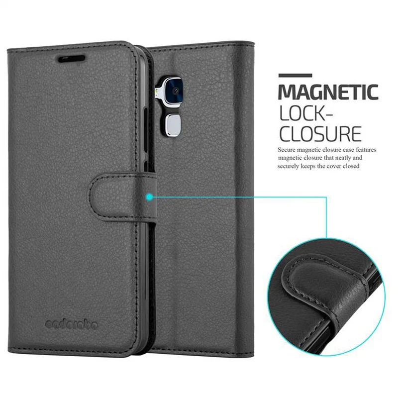 Cadorabo Hülle kompatibel mit Honor 5C Schutzhülle mit Magnetverschluss, Standfunktion und Kartenfach
