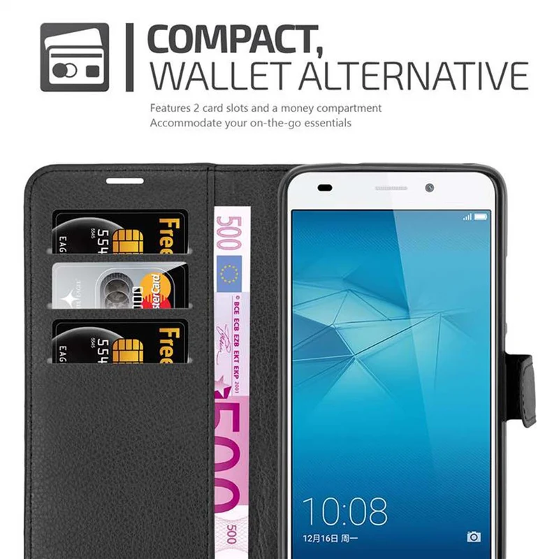 Cadorabo Hülle kompatibel mit Honor 5C Schutzhülle mit Magnetverschluss, Standfunktion und Kartenfach