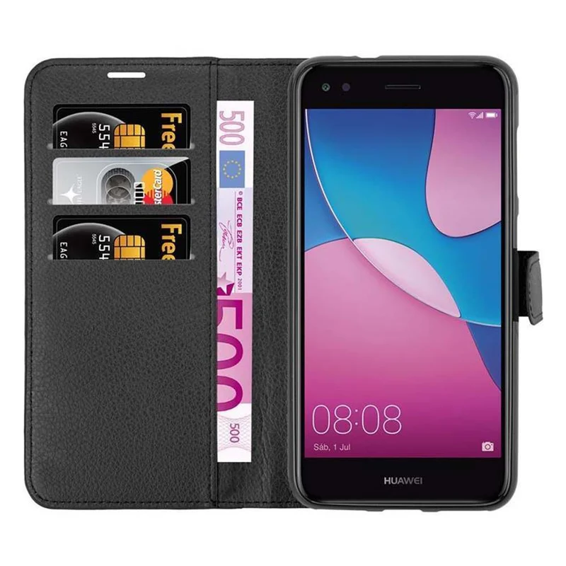 Cadorabo Hülle kompatibel mit Huawei Enjoy 7 Schutzhülle mit Magnetverschluss, Standfunktion und Kartenfach