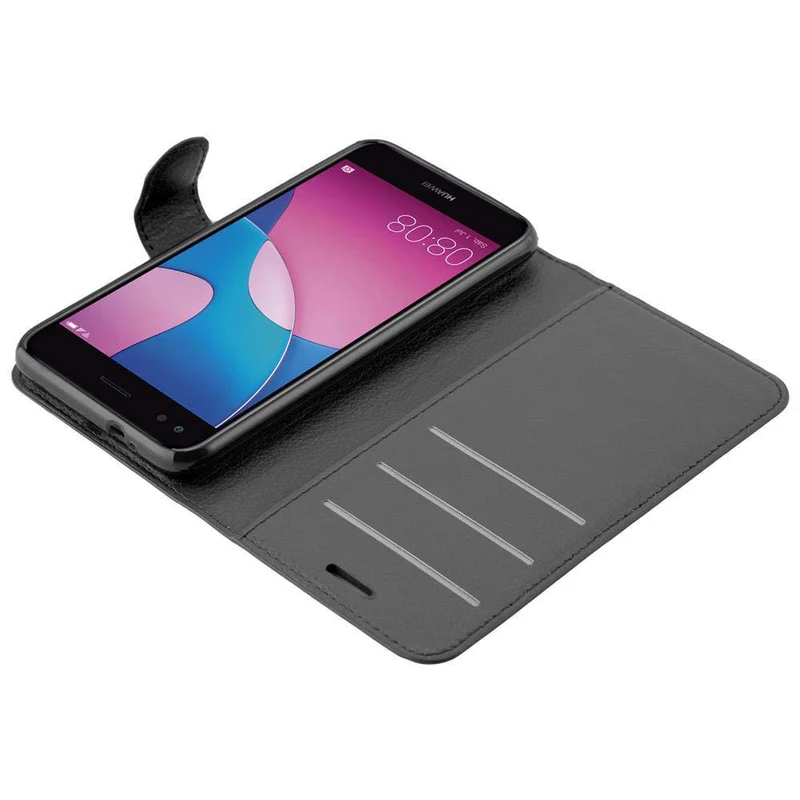Cadorabo Hülle kompatibel mit Huawei Enjoy 7 Schutzhülle mit Magnetverschluss, Standfunktion und Kartenfach