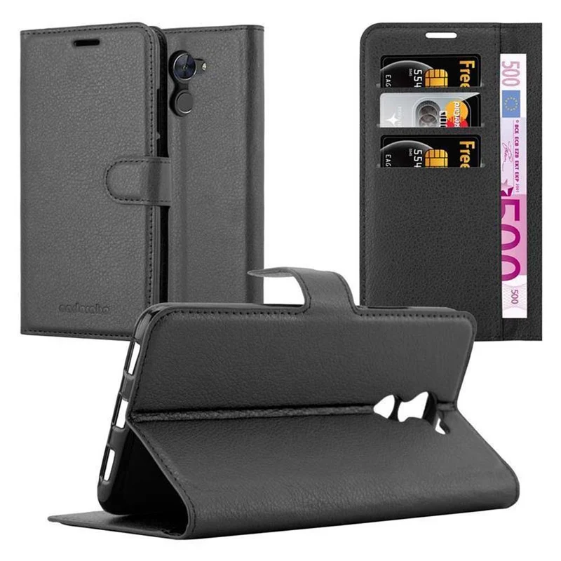 Cadorabo Hülle kompatibel mit Huawei Enjoy 7 PLUS Schutzhülle mit Magnetverschluss, Standfunktion und Kartenfach