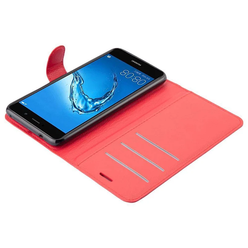 Cadorabo Hülle kompatibel mit Huawei Enjoy 7 PLUS Schutzhülle mit Magnetverschluss, Standfunktion und Kartenfach