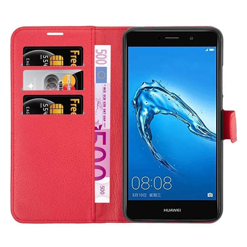 Cadorabo Hülle kompatibel mit Huawei Enjoy 7 PLUS Schutzhülle mit Magnetverschluss, Standfunktion und Kartenfach