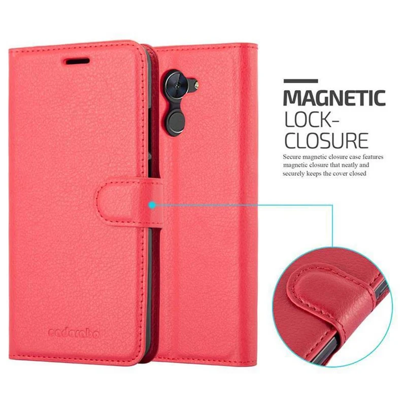 Cadorabo Hülle kompatibel mit Huawei Enjoy 7 PLUS Schutzhülle mit Magnetverschluss, Standfunktion und Kartenfach