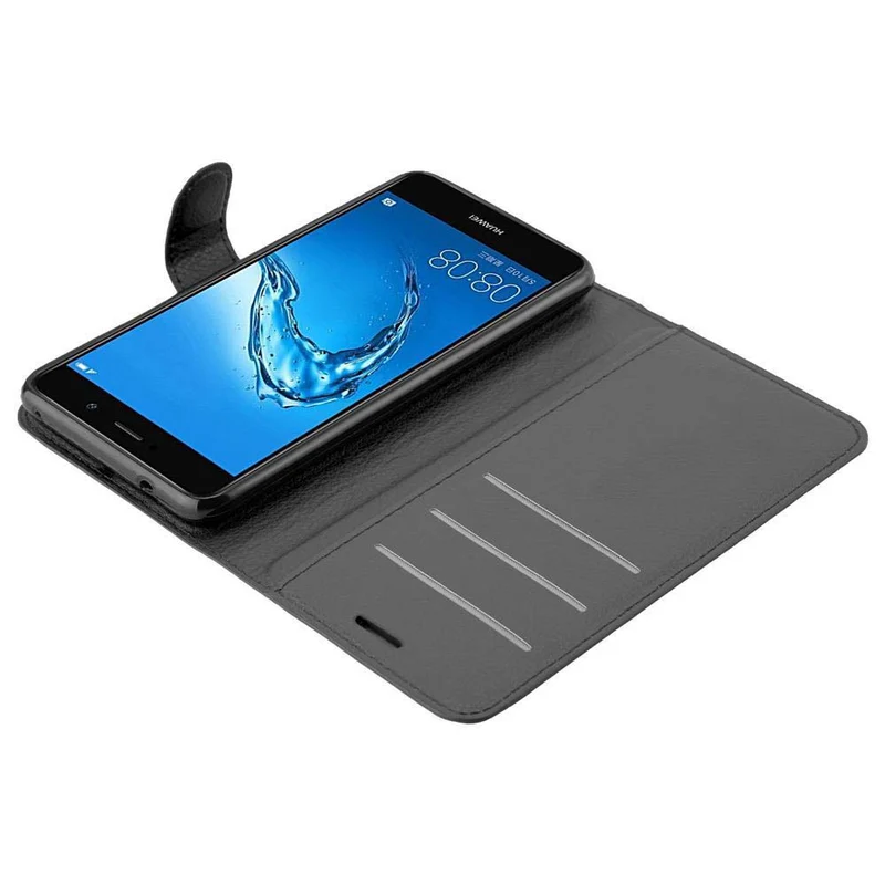 Cadorabo Hülle kompatibel mit Huawei Enjoy 7 PLUS Schutzhülle mit Magnetverschluss, Standfunktion und Kartenfach