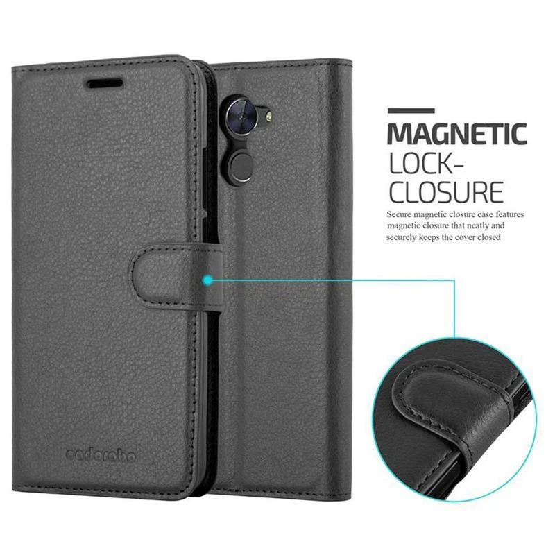 Cadorabo Hülle kompatibel mit Huawei Enjoy 7 PLUS Schutzhülle mit Magnetverschluss, Standfunktion und Kartenfach