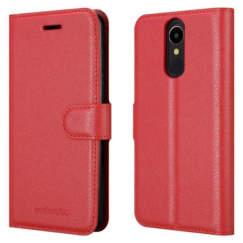 Cadorabo Hülle kompatibel mit LG K20 Schutzhülle mit Magnetverschluss, Standfunktion und Kartenfach