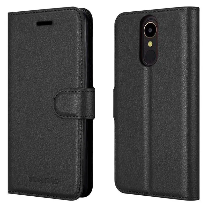 Cadorabo Hülle kompatibel mit LG K20 Schutzhülle mit Magnetverschluss, Standfunktion und Kartenfach