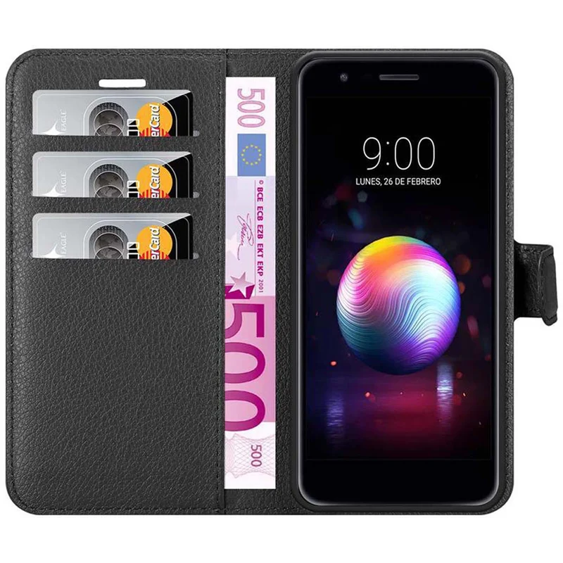 Cadorabo Hülle kompatibel mit LG K10 2018 / K11 / K11 PLUS Schutzhülle mit Magnetverschluss, Standfunktion und Kartenfach
