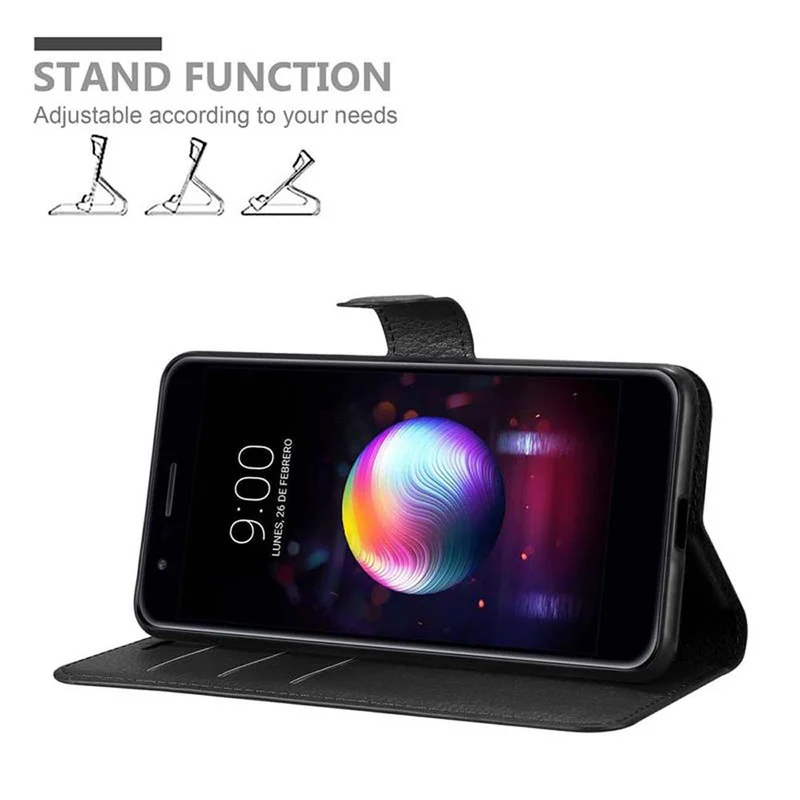 Cadorabo Hülle kompatibel mit LG K10 2018 / K11 / K11 PLUS Schutzhülle mit Magnetverschluss, Standfunktion und Kartenfach