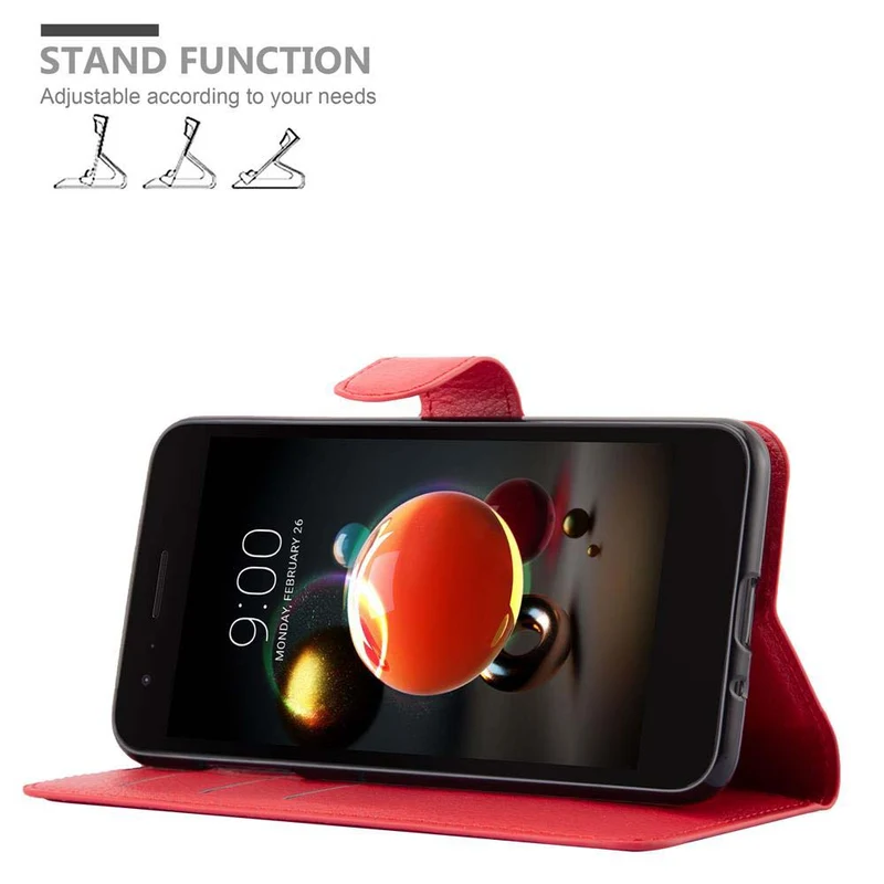 Cadorabo Hülle kompatibel mit LG K8 2018 / K9 2018 Schutzhülle mit Magnetverschluss, Standfunktion und Kartenfach