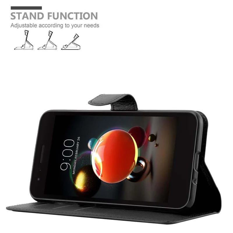 Cadorabo Hülle kompatibel mit LG K8 2018 / K9 2018 Schutzhülle mit Magnetverschluss, Standfunktion und Kartenfach